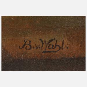 Bruno von Wahl, Blumenstillleben mit Insekten