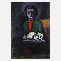 Mädchen mit Katze111