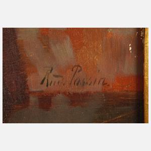 Strickendes holländisches Bauernmädchen