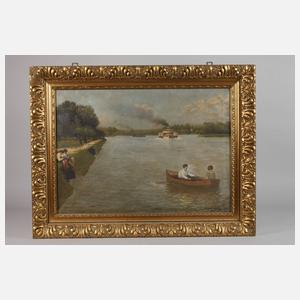 Rheindampfer an einem Sommertag