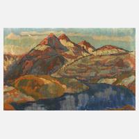 Hiller, Expressionistische Berglandschaft mit See111