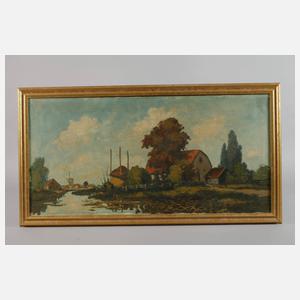 Holländische Landschaft mit Haus