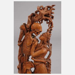 Geschnitztes Memento Mori