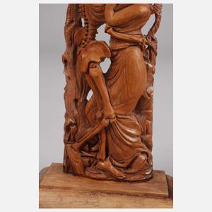 Geschnitztes Memento Mori