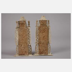 Zwei miniaturhafte Schnitzereien