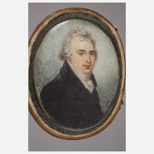 Paar Miniaturbildnisse Biedermeier