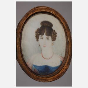 Paar Miniaturbildnisse Biedermeier