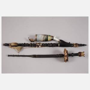 Jagdliche Porzellankopfpfeife