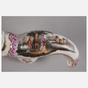 Frankreich figürl. Stockgriff mit Parklandschaft