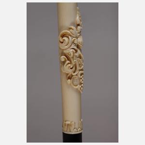 Flanierstock mit Familienwappen