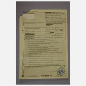 Flanierstock mit Familienwappen