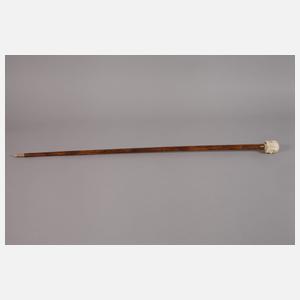 Spazierstock mit Vanitasmotiv