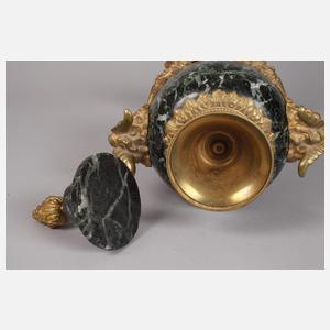 Paar Deckelvasen Marmor