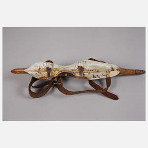 Fünf historische Schlittschuhe