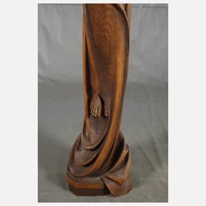 Große geschnitzte Heiligenfigur