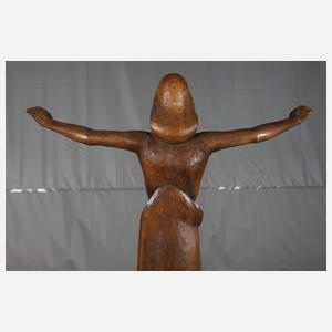 Große geschnitzte Heiligenfigur