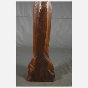 Große geschnitzte Heiligenfigur