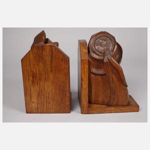 Paar figürliche Buchstützen