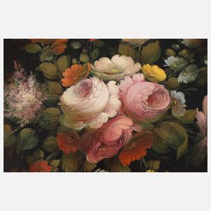 Tablett mit Lackmalerei