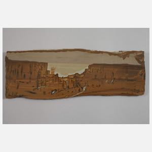 Zwei Segmente Landschaftsachat