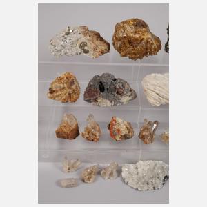 Konvolut sächsische Mineralien