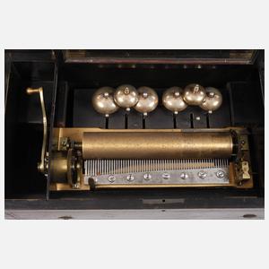 Große Walzenspieldose mit Glockenspiel