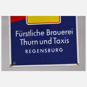 Emailleschild Fürstliche Brauerei Thurn und Taxis