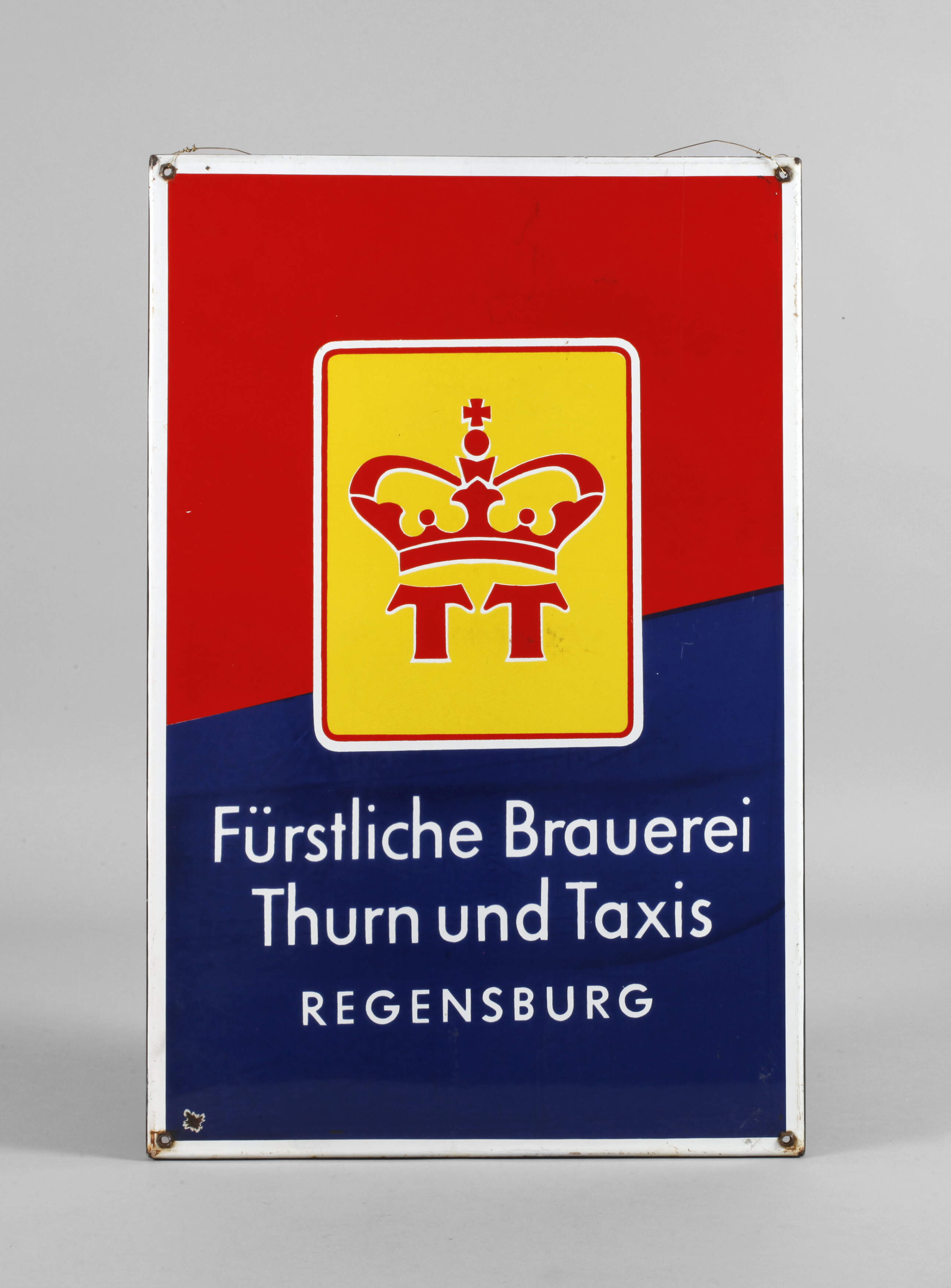 Emailleschild Fürstliche Brauerei Thurn und Taxis
