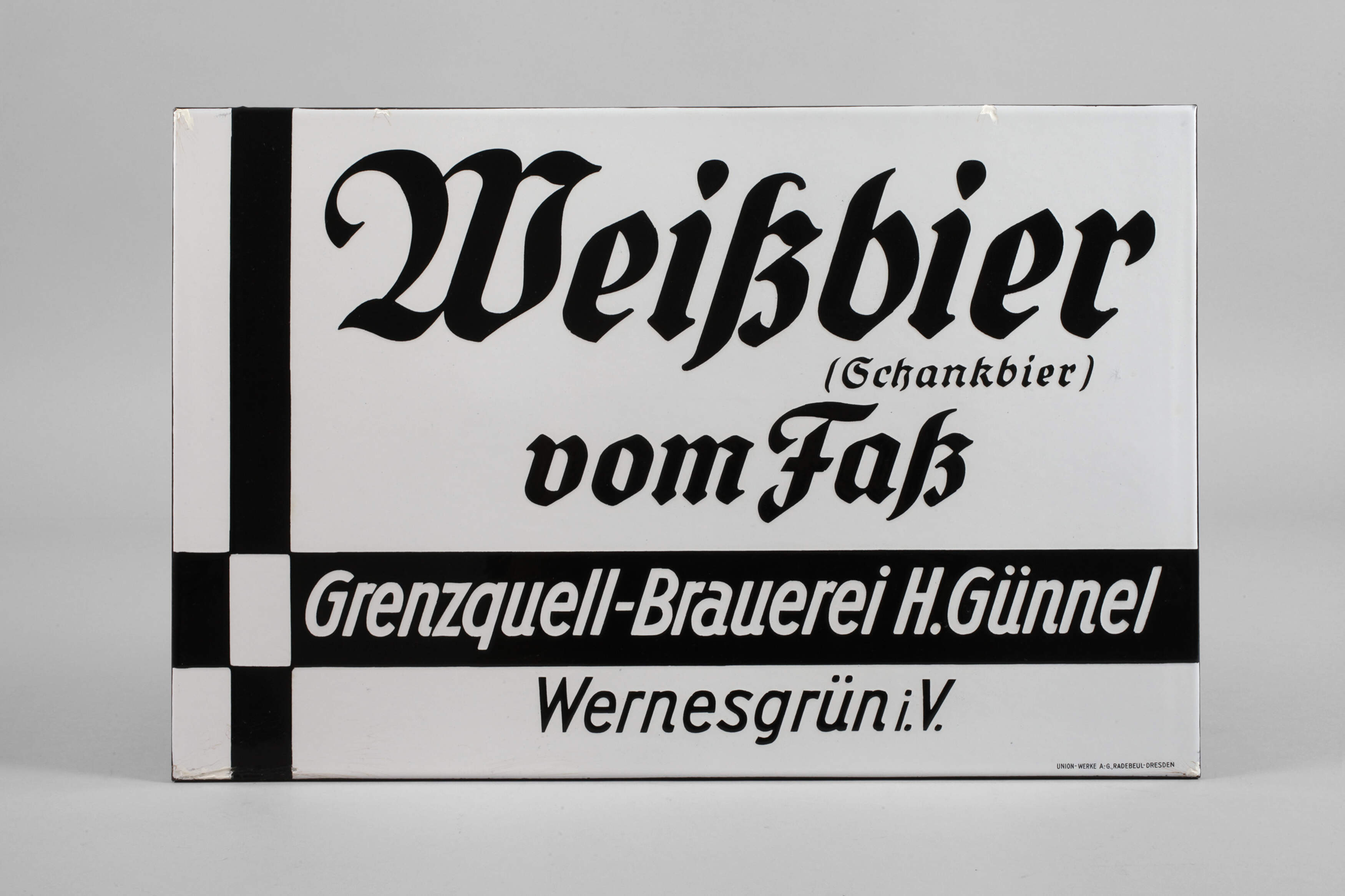 Emailleschild Brauerei Günnel