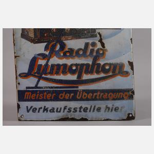Emailleschild Radio Lumuphon