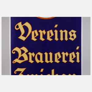 Emailleschild Vereinsbrauerei Zwickau