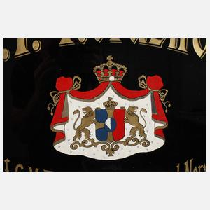 Glasschild "Nordström"