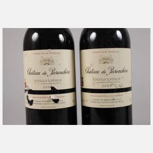 Vier Flaschen Rotwein