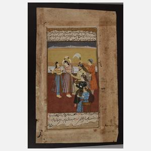 Zwei indopersische Buchmalereien