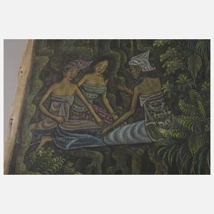 Zwei balinesische Gouachen