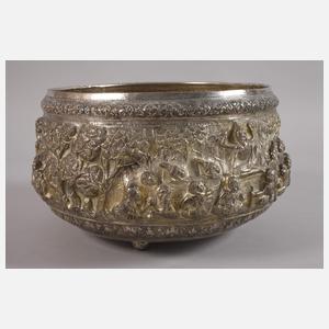 Große Deckeldose Silber