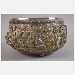 Große Deckeldose Silber