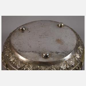 Große Deckeldose Silber