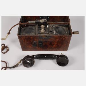 Feldtelefon und Handsirene Wehrmacht