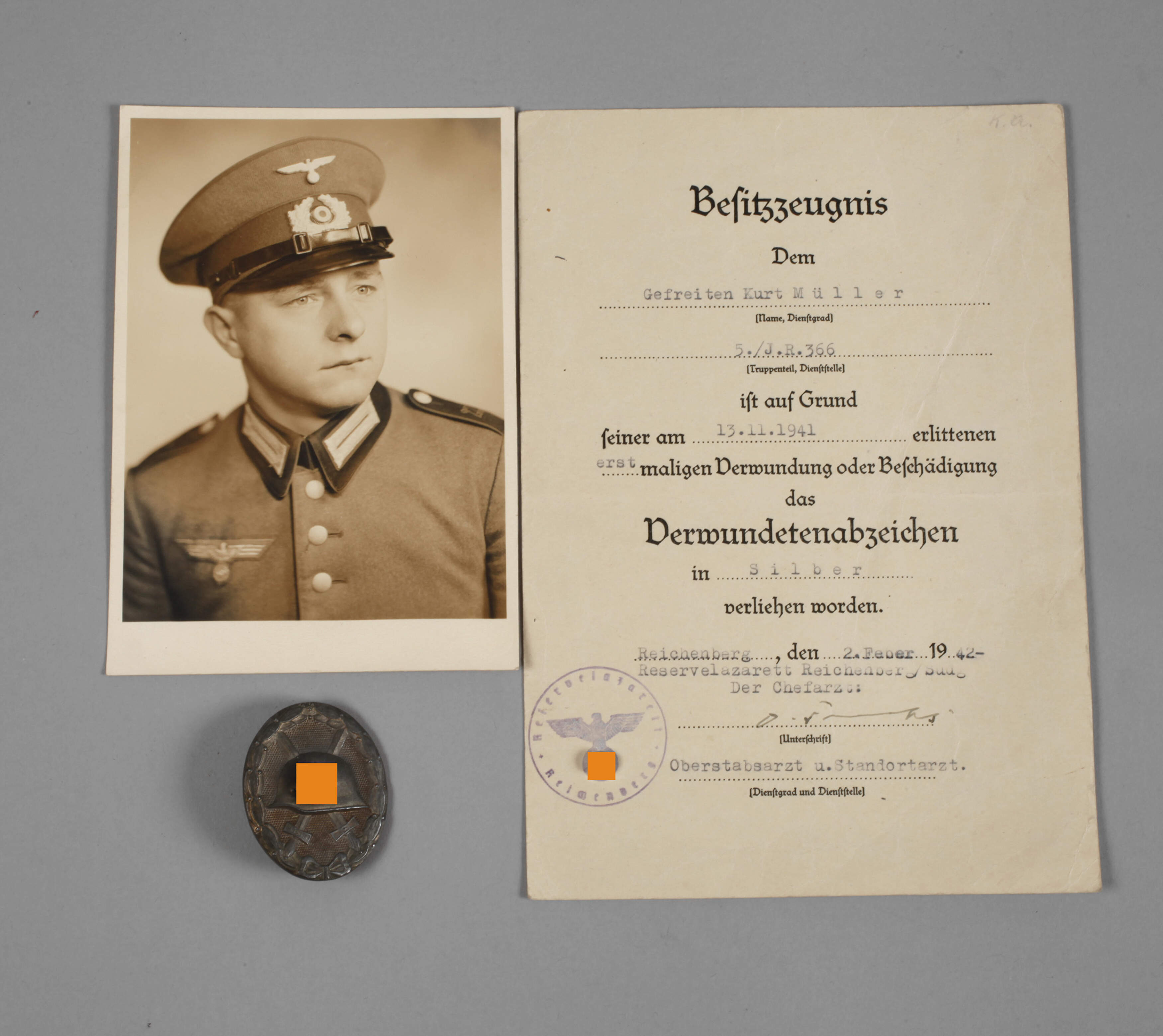 Verwundetenabzeichen in Silber