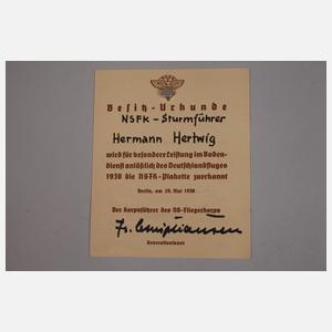 Plakette Fliegerkorps 3. Reich