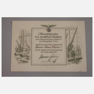 Urkundennachlass 3. Reich