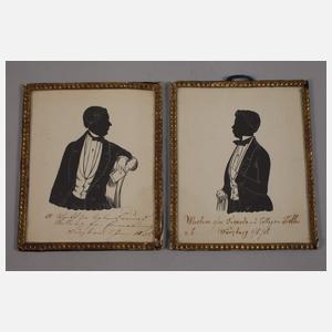 Neun studentische Scherenschnittbilder