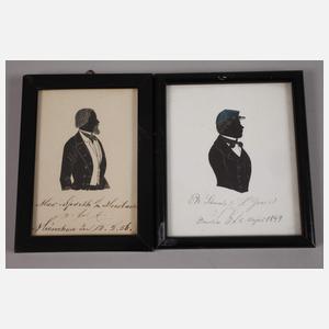 Sieben studentische Scherenschnittbilder