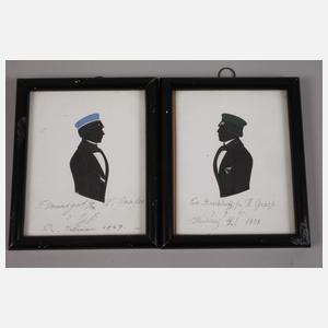 Sieben studentische Scherenschnittbilder