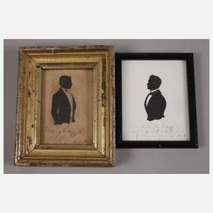 Sieben studentische Scherenschnittbilder