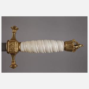 Marine-Kadettendolch mit Damastklinge