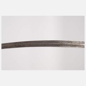 Artilleriesäbel Bayern mit geätzter Klinge