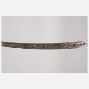 Artilleriesäbel Bayern mit geätzter Klinge