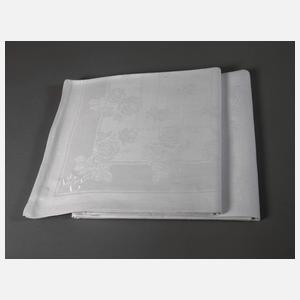 Paar Tafeltücher Rosendekor